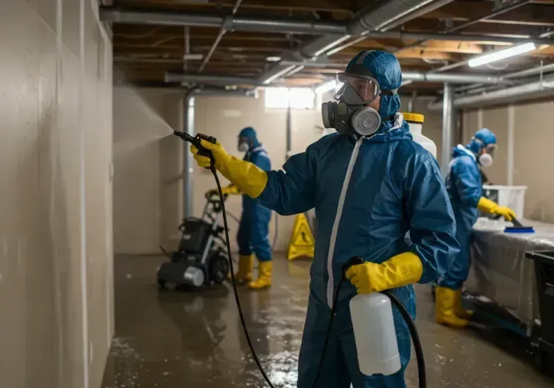 Basement Sanitization and Antimicrobial Treatment process in Little Valley, NY